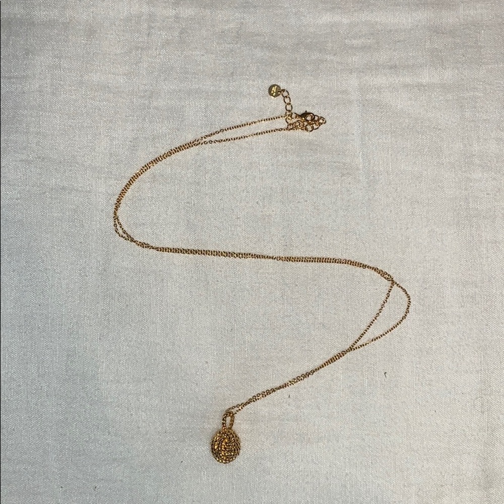 Brook & York gold knot necklace